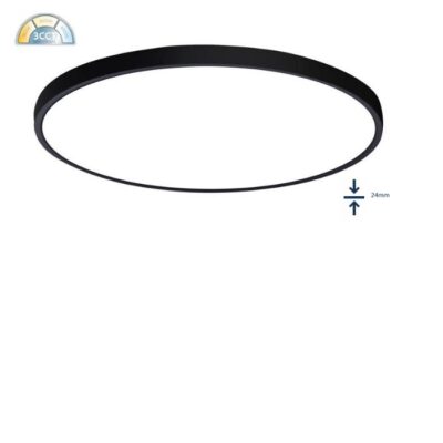 ΦΩΤΙΣΤΙΚΟ LED 45W ΣΤΡΟΓΓΥΛΟ 3CCT ΜΑΥΡΟ Φ60 5400L 05-00452-2 FOS_ME
