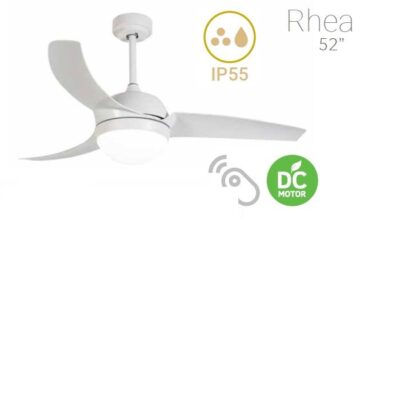 ΑΝΕΜΙΣΤΗΡΑΣ ΟΡΟΦΗΣ ΜΕ ΦΩΣ  & ΤΗΛ. 52" ΛΕΥΚΟΣ  RHEA 02-00324 LINEME
