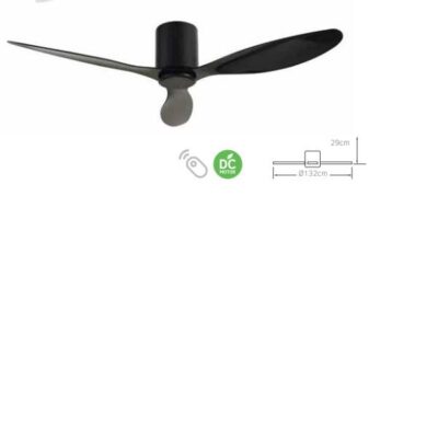 ΑΝΕΜΙΣΤΗΡΑΣ ΜΕ ΤΗΛΕΧΕΙΡΙΣΤΗΡΙΟ DC30W 52'' ΜΑΥΡΟ HEBE