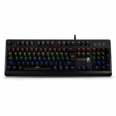 ΕΝΣΥΡΜΑΤΟ  ΜΗΧΑΝΙΚΟ GAMING  ΠΛΗΚΤΡΟΛΟΓΙΟ  ΜΕ BACKLIGHT  RGB LED ΦΩΤΙΣΜΟ 6 ΧΡΩΜΑΤΩΝ