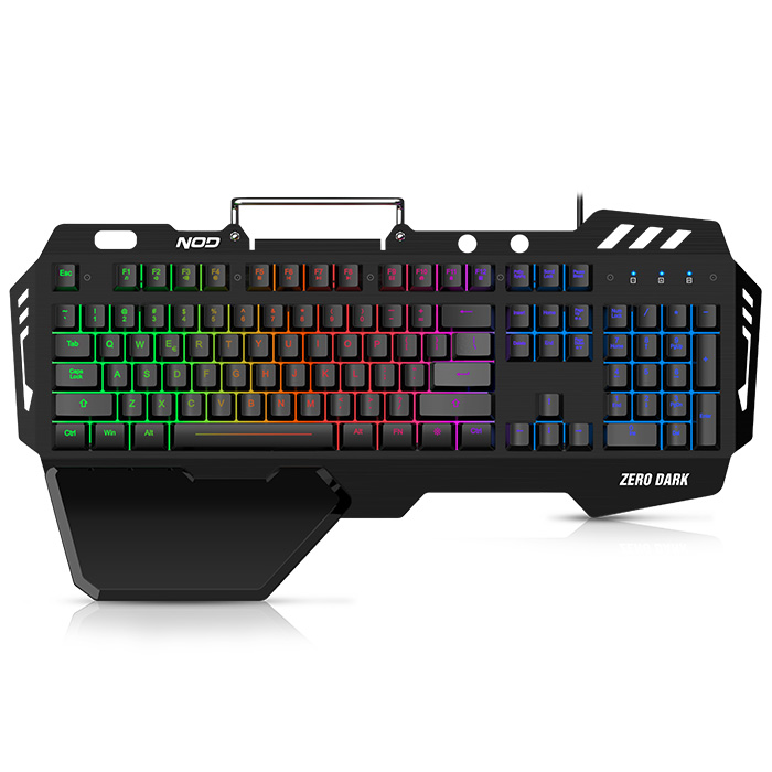 ΕΝΣΥΡΜΑΤΟ GAMING ΠΛΗΚΤΡΟΛΟΓΙΟ ΜΕ RGB LED ΟΠΙΣΘΙΟ ΦΩΤΙΣΜΟ NOD ZERO DARK