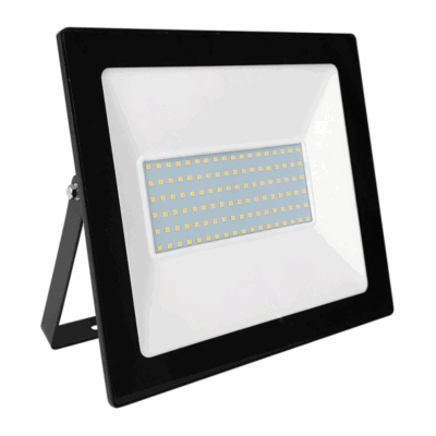 BLACK LED SMD FLOOD LUMINAIRE IP66 100W RGBW 230V
