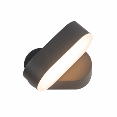LED SMD WALL LUMINAIRE 7W 320LM 100° 230V AC 3.000K DARK GREY CRI80 IP54 30.000HRS