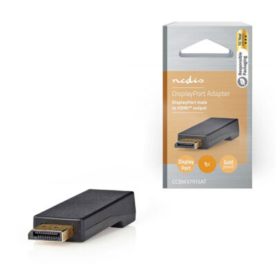 ΑΝΤΑΠΤΟΡΑΣ  DISPLAYPORT ΑΡΣ. ΣΕ HDMI ΘΗΛ. ΜΕ ΕΠΙΧΡΥΣΕΣ ΕΠΑΦΕΣ  NEDIS CCBW37915AT