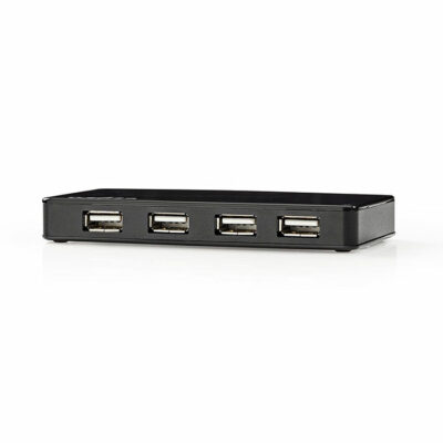 USB 2.0 Hub 7 ΘΥΡΩΝ  ΜΕ ΤΡΟΦΟΔΟΤΙΚΟ ΣΕ ΜΑΥΡΟ ΧΡΩΜΑ  NEDIS UHUBU2730BK