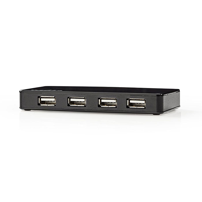 USB 2.0 Hub 7 ΘΥΡΩΝ ΜΕ ΤΡΟΦΟΔΟΤΙΚΟ ΣΕ ΜΑΥΡΟ ΧΡΩΜΑ NEDIS UHUBU2730BK