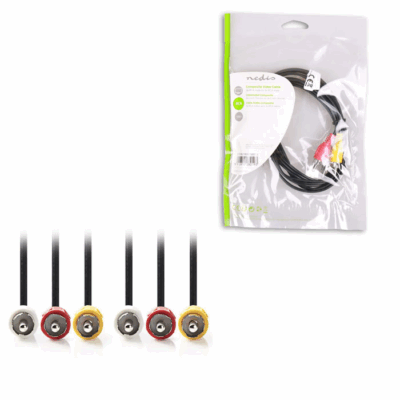ΚΑΛΩΔΙΟ A/V 3xRCA ΑΡΣΕΝΙΚΟ ΣΕ 3xRCA ΑΡΣΕΝΙΚΟ 1,5m CVGP24300BK15 NEDIS