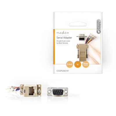 ΑΝΤΑΠΤΟΡΑΣ D-SUB 9PIN ΑΡΣ-RJ45 8PIN   (8P8C)  ΘΗΛ.  NEDIS CCGP52821IV
