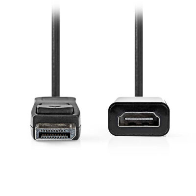 ΚΑΛΩΔΙΟ DISPLAYPORT ΑΡΣ-HDMI ΘΗΛ. 0.20m ΣΕ ΜΑΥΡΟ ΧΡΩΜΑ   NEDIS CCGB37150BK02