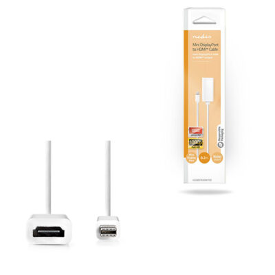 ΚΑΛΩΔΙΟ-ΑΝΤΑΠΤΟΡΑΣ MINI DISPLAYPORT ΑΡΣ.-HDMI ΘΗΛ 0,20m  NEDIS CCGB37650WT02