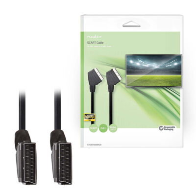 ΚΑΛΩΔΙΟ SCART ΑΡΣ.-SCART  ΑΡΣ. 2m  NEDIS CVGB31000BK20