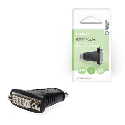ΑΝΤΑΠΤΟΡΑΣ HDMI ΑΡΣ.-DVI-D ΘΗΛ.  NEDIS CVGB34910BK