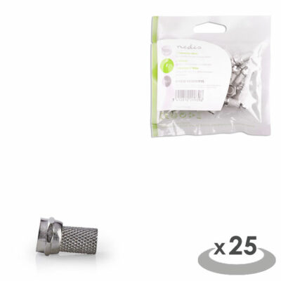F TWIST-ON 6.4mm ΓΙΑ ΣΥΝΔΕΣΗ  ΣΤΟ ΚΑΛΩΔΙΟ ΧΩΡΙΣ  ΤΗ ΧΡΗΣΗ ΕΙΔΙΚΗΣ ΠΕΝΣΑΣ  NEDIS CSVC41904ME