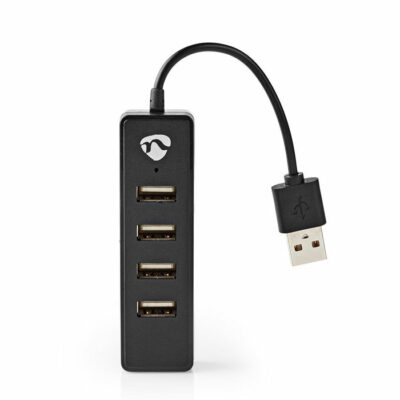 USB 2.0 HUB 4 ΘΥΡΩΝ  ΣΕ ΜΑΥΡΟ ΧΡΩΜΑ  NEDIS UHUBU2420BK