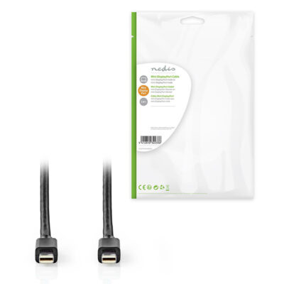 ΚΑΛΩΔΙΟ  ΜΙΝΙ DISPLAYPORT ΑΡΣ-ΜΙΝΙ DISPLAY PORT ΑΡΣ 2.0m ΣΕ ΜΑΥΡΟ ΧΡΩΜΑ   NEDIS CCGP37504BK20