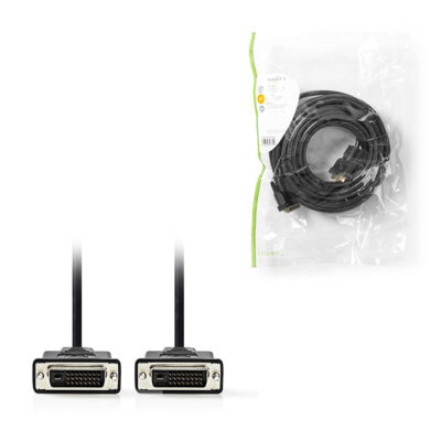 ΚΑΛΩΔΙΟ  DVI-D Dual  ΑΡΣ.-DVI-D DUAL ΑΡΣ. 10m  NEDIS CCGP32001BK100