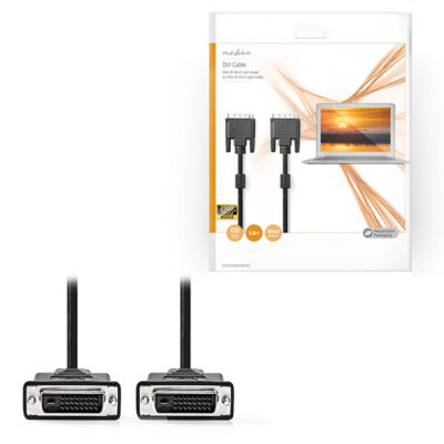 ΚΑΛΩΔΙΟ DVI-D 24+1-PIN ΑΡΣ.-DVI-D 24+1-PIN ΑΡΣ. 3m  ΣΕ ΜΑΥΡΟ ΧΡΩΜΑ  NEDIS CCGP32001BK30