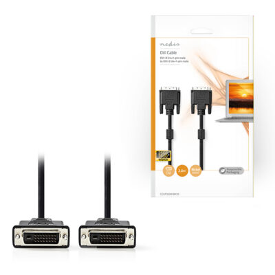 ΚΑΛΩΔΙΟ DVI-D DUAL ΑΡΣ.-DVI-D DUAL ΑΡΣ. 2m  NEDIS CCGP32001BK20
