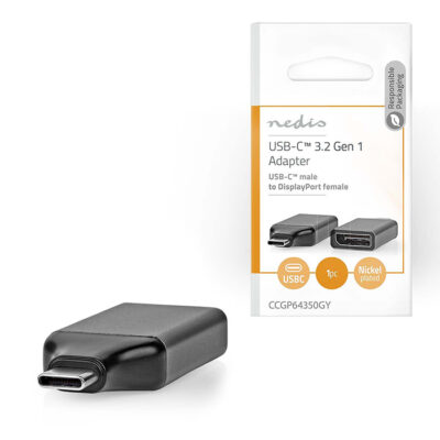 ΑΝΤΑΠΤΟΡΑΣ USB 3.2 GEN 1X1 TYPE-C ΑΡΣ-DISPLAY PORT  ΘΗΛ.  NEDIS CCGP64350GY