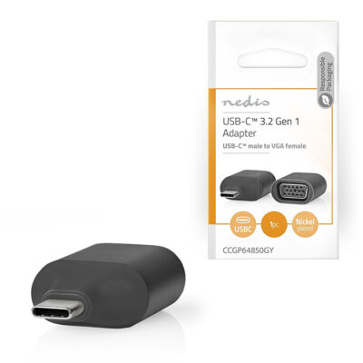 ΑΝΤΑΠΤΟΡΑΣ  USB 3.2 GEN 1X1 TYPE-C ΑΡΣ. VGA ΘΗΛ  NEDIS CCGP64850GY