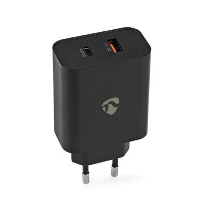 UNIVERSAL ΦΟΡΤΙΣΤΗΣ ΜΕ 2 ΕΞΟΔΟΥΣ  USB-A & USB-C, 3.25A  ΣΕ ΜΑΡΟ ΧΡΩΜΑ  NEDIS WCPD65W130BK