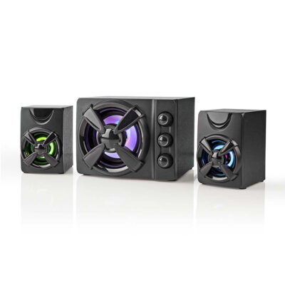 ΣΤΕΡΕΟΦΩΝΙΚΑ ΗΧΕΙΑ  GAMING  2.1 ΜΕ ΦΩΤΙΣΜΟ LED  33W  NEDIS GSPR31021BK