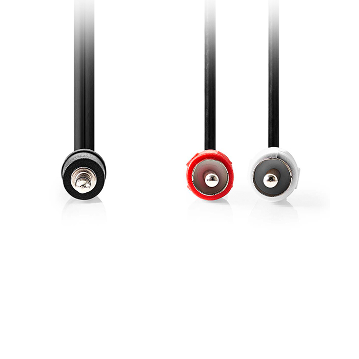 ΚΑΛΩΔΙΟ 2x RCA αρσ. - 3.5mm Stereo αρσ, 10m. NEDIS CAGL22200BK100