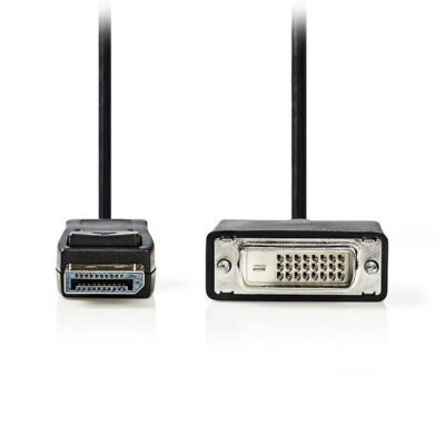 ΚΑΛΩΔΙΟ ΕΙΚΟΝΑΣ DISPLAYPORT ΑΡΣ.-DVI-D 24+1-PIN ΑΡΣ. 1.00m ΣΕ ΜΑΥΡΟ ΧΡΩΜΑ  NEDIS CCGL37200BK10
