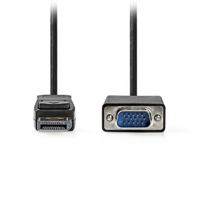 ΚΑΛΩΔΙΟ ΕΙΚΟΝΑΣ DISPLAYPORT ΑΡΣ-VGA ΑΡΣ 2.00m ΣΕ ΜΑΥΡΟ ΧΡΩΜΑ  NEDIS CCGL37301BK20