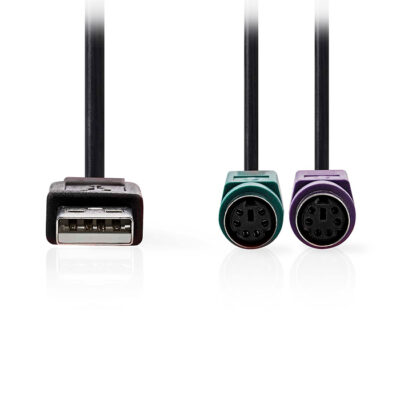ΚΑΛΩΔΙΟ -ΑΝΤΑΠΤΟΡΑΣ USB HIGH-SPEED A ΑΡΣ-2Χ PS/2 ΘΗΛ 0,30M  NEDIS CCGB60830BK03