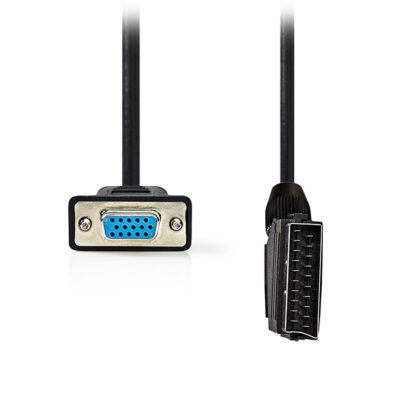 ΚΑΛΩΔΙΑ SCART ΑΡΣ.-VGA θΗΛ. 2.00m  NEDIS CVGL31550BK20