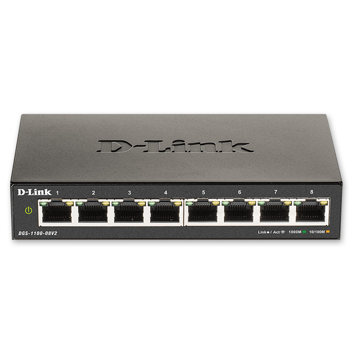 8-PORT SMART MANAGED GIGABIT DESKTOP SWITCH D-LINK DGS-1100-08V2