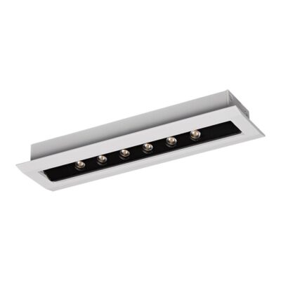 ΧΩΝΕΥΤΟ ΦΩΤΙΣΤΙΚΟ ΟΡΟΦΗΣ LED 6X1W 3000K 400lm 24° IP20 18.9x5.5cm ΛΕΥΚΟ+ΜΑΥΡΟ VK/04441/WB/W VK