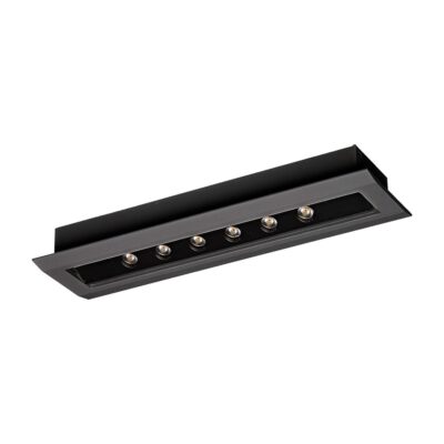 ΧΩΝΕΥΤΟ ΦΩΤΙΣΤΙΚΟ ΟΡΟΦΗΣ LED 6x1W 2700K 400lm 24° IP20 18.9x5.5cm ΜΑΥΡΟ  VK/04441/B/WW VK