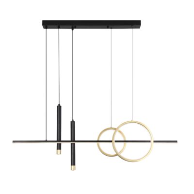ΦΩΤΙΣΤΙΚΟ ΚΡΕΜΑΣΤΟ ΡΑΓΑ LED 25W 3000K IP20 L:1000 X H:1400 ΜΑΥΡΟ ΧΡΥΣΟ COMBO