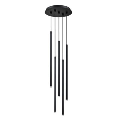 ΦΩΤΙΣΤΙΚΟ 5 ΦΩΤΟ LED 15W 3000K IP20 D:355 X H:1700 ΜΑΥΡΟ ZENIA
