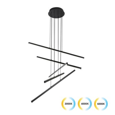ΦΩΤΙΣΤΙΚΟ ΚΡΕΜΑΣΤΟ LED 60W IP20 DIMMABLE D:805 X H:1400 ΜΑΥΡΟ RAY