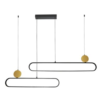 ΦΩΤΙΣΤΙΚΟ ΡΑΓΑ LED 48W 3000K IP20 L:1210 X H:1000 ΜΑΥΡΟ ΧΡΥΣΟ NAOMI