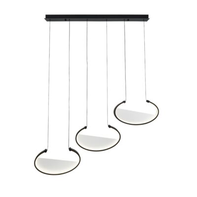 ΦΩΤΙΣΤΙΚΟ 3 ΦΩΤΟ ΡΑΓΑ LED 60W 3000K IP20 L:1170 X H:1200 ΜΑΥΡΟ ADELE