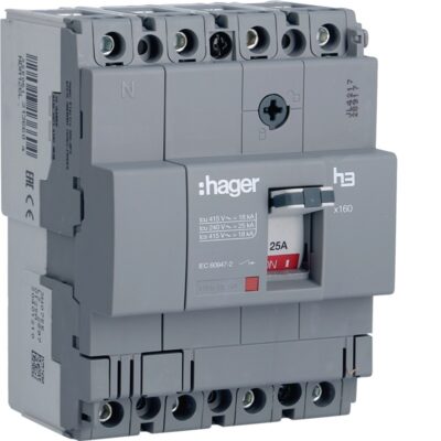 HDA126L ΑΥΤΟΜΑΤΟΣ ΔΙΑΚΟΠΤΗΣ ΙΣΧΥΟΣ x160 18KA 4P 125A HAGER