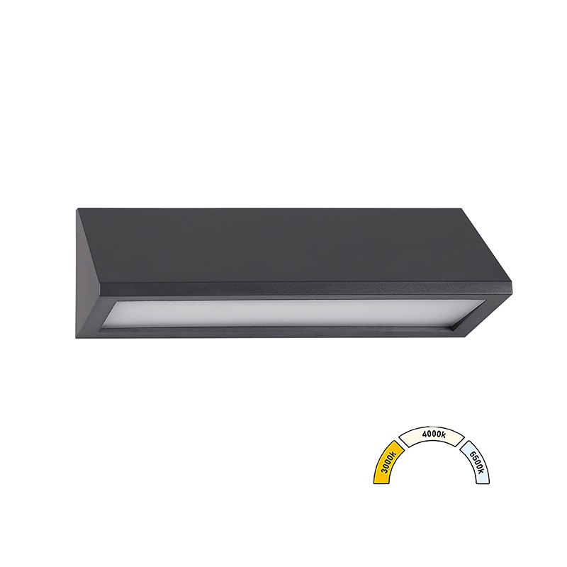LED ΦΩΤΙΣΤΙΚΟ PC ΕΠΙΤΟΙΧΟ ΤΡΙΓΩΝΟ 8W CCT IP65 ΓΡΑΦΙΤΗΣ 9-9818 LUMEN