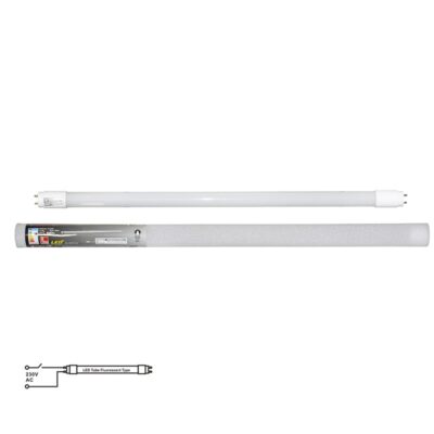 LED ΛΑΜΠΑ ΓΥΑΛΙΝΗ T8 60cm 9W 230V ΜΟΝΗΣ ΤΡΟΦΟΔΟΣΙΑΣ ΛΕΥΚΟ 13-0191 LUMEN