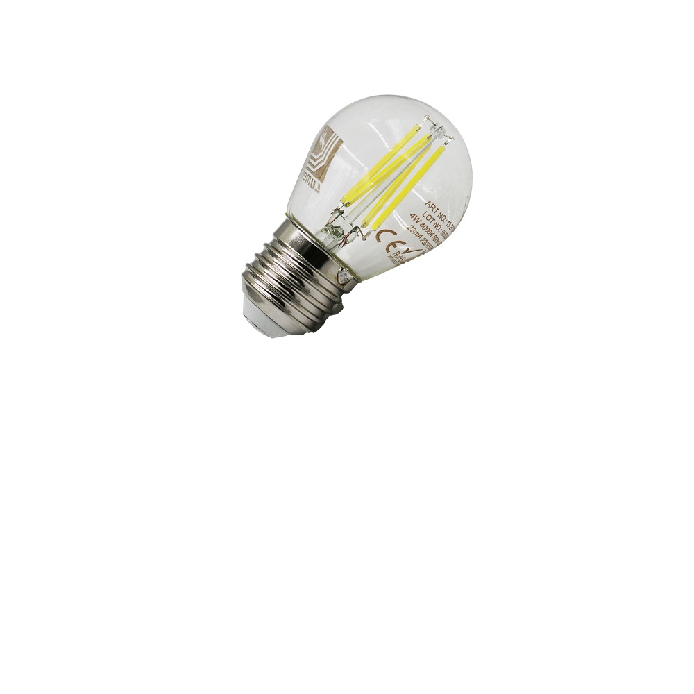LED ΛΑΜΠΑ COG ΣΦΑΙΡΙΚΟ ΔΙΑΦΑΝΟ Ε27 4W 230V ΛΕΥΚΟ 13-271141 LUMEN