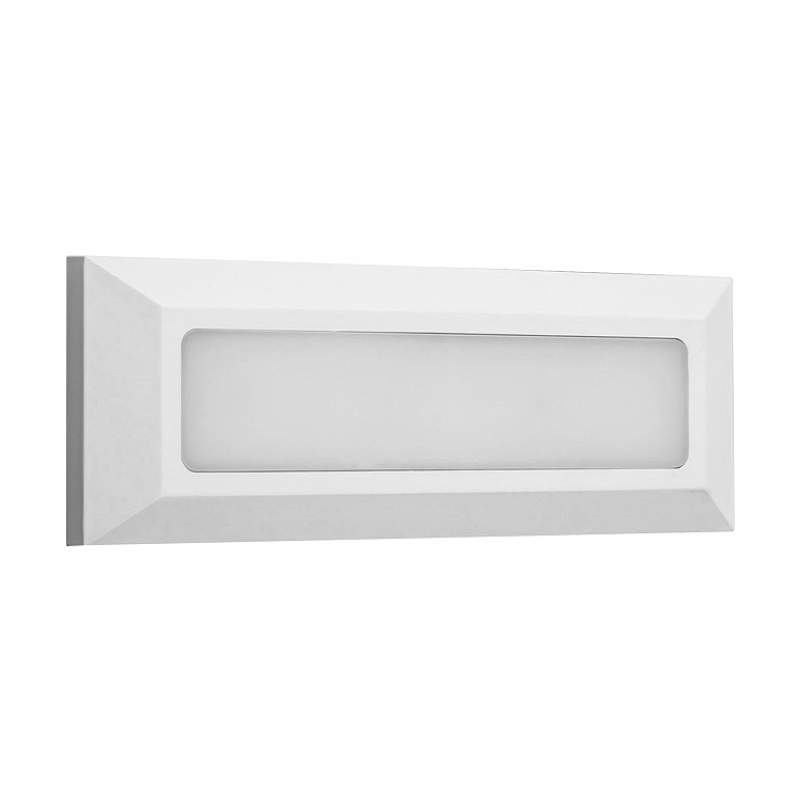 LED ΦΩΤΙΣΤ PC ΕΠΙΤOIXO ΟΡΘΟΓΩΝΙΟ 4W 3000Κ IP65 ΛΕΥΚΟ 3-970 LUMEN