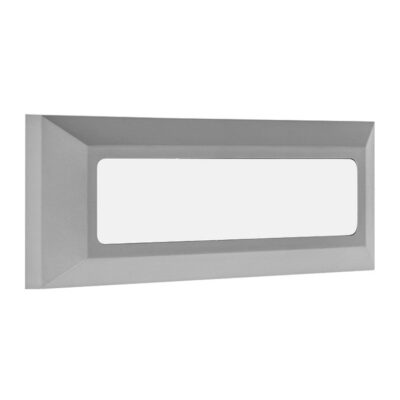 LED ΦΩΤΙΣΤ PC ΕΠΙΤΟΙΧΟ ΟΡΘΟΓΩΝΙΟ 4W 3000Κ IP65 ΓΚΡΙ 3-976 LUMEN