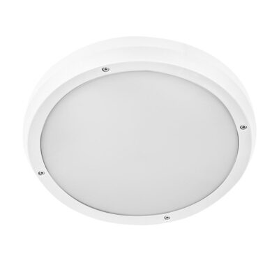 ΠΛΑΦΟΝΙΕΡΑ PC ΣΤΡΟΓΓΥΛΗ Φ300mm 2 ΝΤΟΥΙ Ε27 IP65 ΛΕΥΚΗ 21-8010 LUMEN