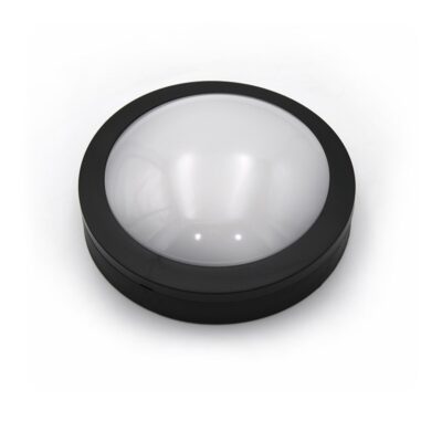 LED ΠΛΑΦΟΝΙΕΡΑ PC ΣΤΡΟΓΓΥΛΗ Φ170mm 12W 3000Κ IP65 ΜΑΥΡΗ 3-9170121 LUMEN