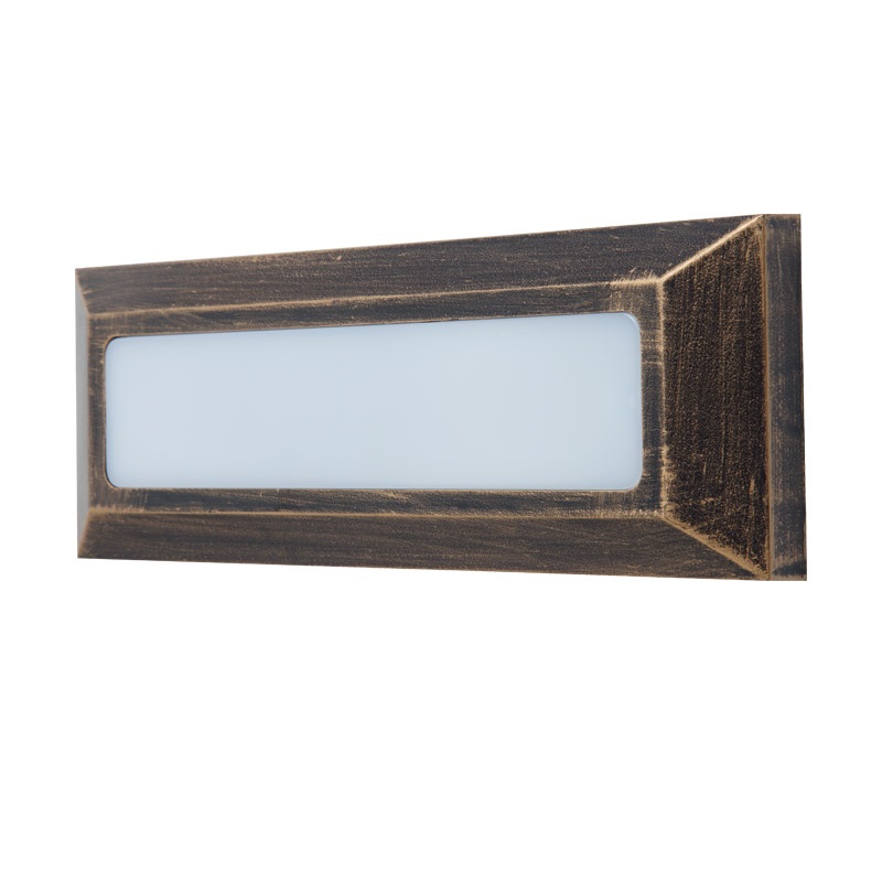 LED ΦΩΤΙΣΤ PC ΕΠΙΤΟΙΧΟ ΟΡΘΟΓΩΝΙΟ 4W 3000Κ IP65 ΡΟΥΣΤΙΚ 3-97671 LUMEN
