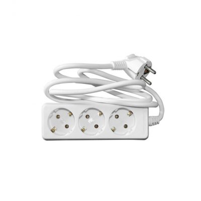 ΠΟΛΥΠΡΙΖΟ ΜΕ ΚΑΛΩΔΙΟ 3x1mm² 1.5μ 3 ΣΟΥΚΟ ΛΕΥΚΟ 15-311530 LUMEN