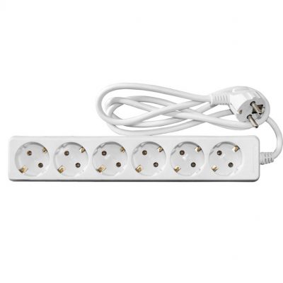 ΠΟΛΥΠΡΙΖΟ ΜΕ ΚΑΛΩΔΙΟ 3x1mm² 1.5μ 6 ΣΟΥΚΟ ΛΕΥΚΟ 15-311560 LUMEN